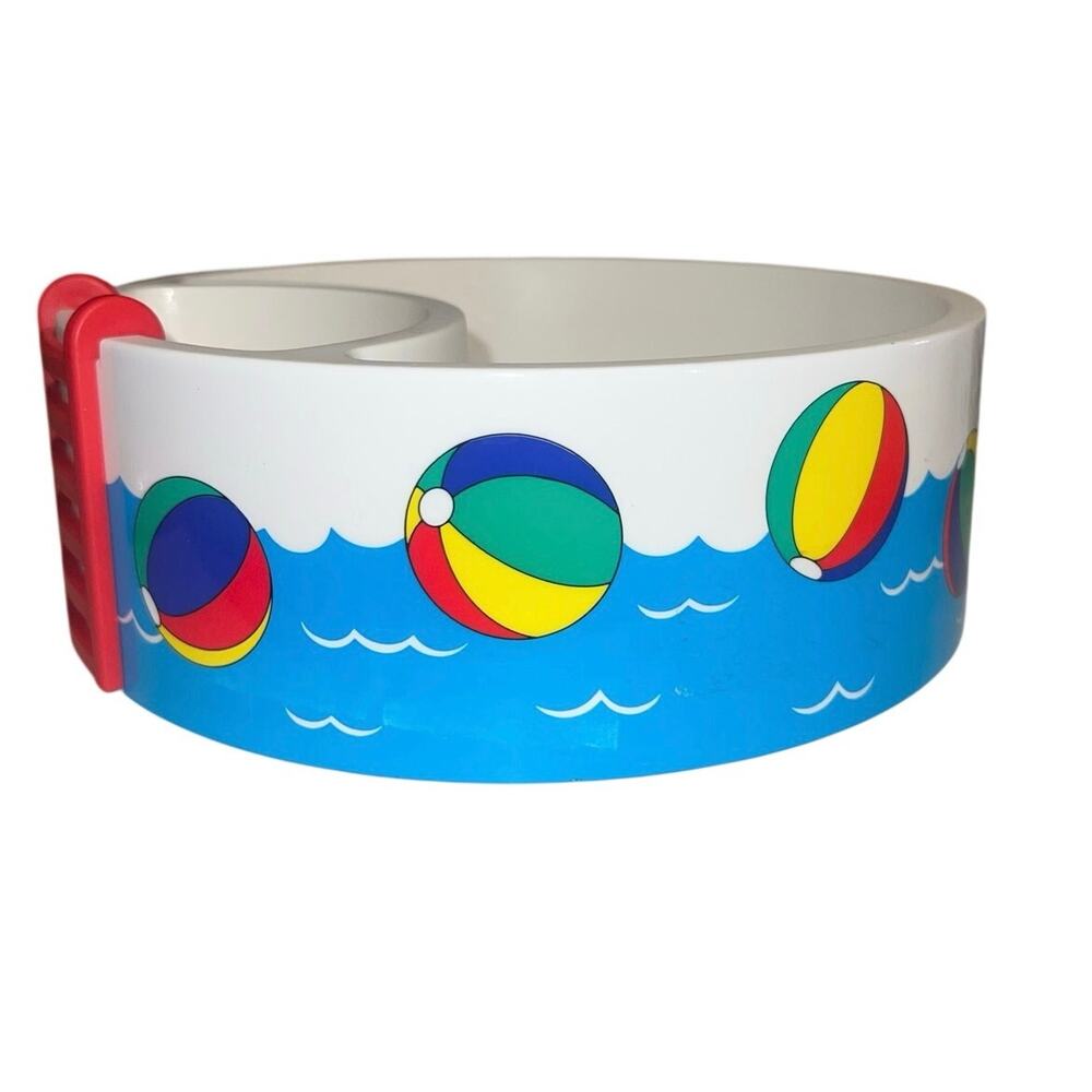 Vintage Avon  "Take A Dip” Chip & Dip Dish Summer Swimming pool party beach ball